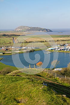 Uphill boat yard and Brean Down Somerset