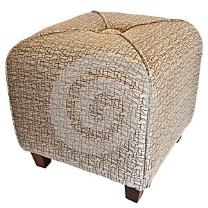 Upholstered Cube Ottoman photo