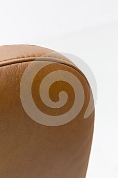 Upholstered furniture detail- a piece of furniture well made on white background
