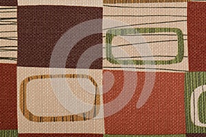 Upholstery fabric fragment for furniture, home or office decor, close up