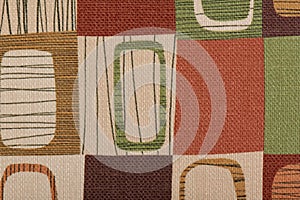 Upholstery fabric fragment for furniture, home or office decor, close up