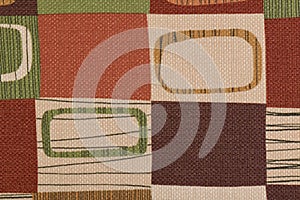 Upholstery fabric fragment for furniture, home or office decor, close up