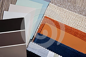 Upholstery fabric texture and color choice for interior