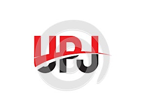 UPJ Letter Initial Logo Design Vector Illustration