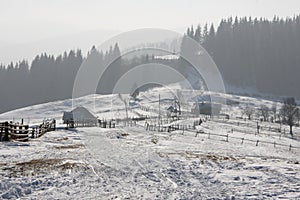 Upland farmland in winter