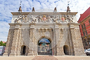 The Upland Gate in old town of Gdansk