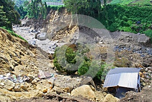 The uplift and resulting mountain building and erosion from earthquakes, along with the effects of landslides tend to expose new s photo