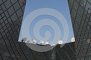 Uplink telecom facility dish