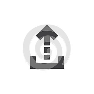 Upload arrow button vector icon