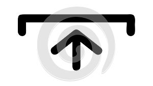 Upload Arrow Icon, Data Transfer and File Submission, vector design Generative AI
