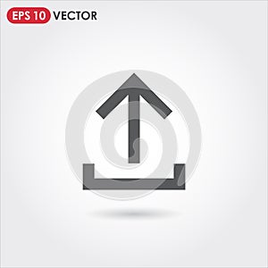 upload arrow ui web button. vector icon