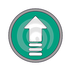 Upload arrow up button