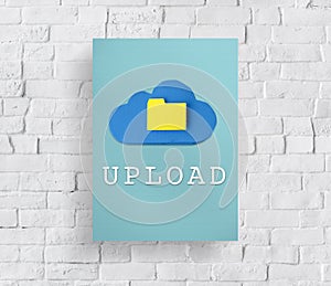 Upload Cloud Data Paper Craft Concept