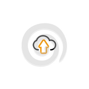 Upload cloud icon. Vector illustration decorative design