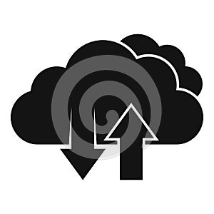 Upload data cloud icon simple vector. Computer storage