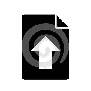 Upload Document Solid Icon