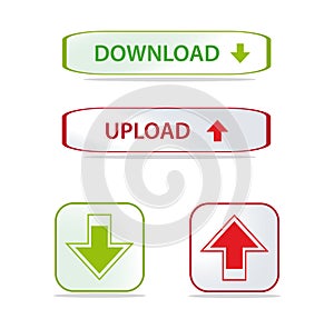 Upload and download buttons photo