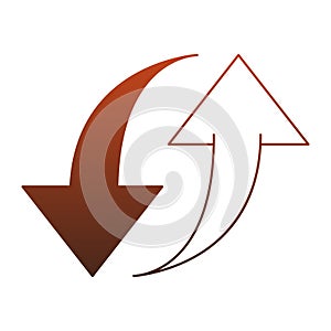 Upload and download symbol red lines