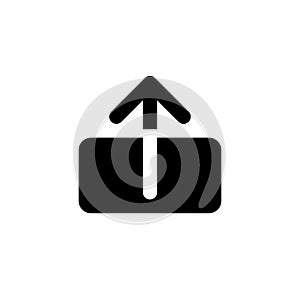Upload file black glyph ui icon