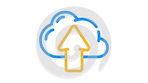 upload file in cloud storage color icon animation