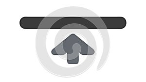 Upload File Data Transfer Arrow Icon, vector design Generative AI