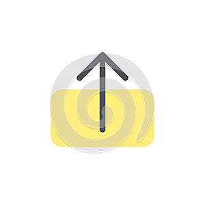 Upload file flat color ui icon