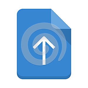 Upload file flat vector icon