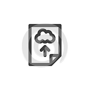 Upload file line icon