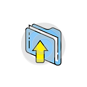 Upload file line icon