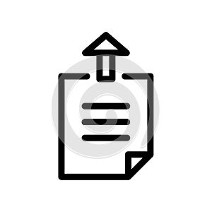 upload file vector line icon