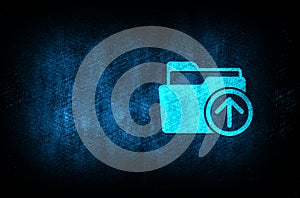 Upload files icon abstract blue background illustration digital texture design concept photo