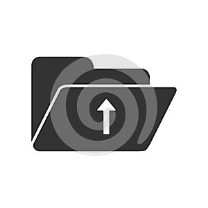 Upload folder. Upload from a folder. Flat vector icon