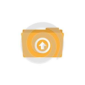Upload folder icon design template vector isolated