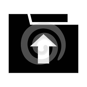 Upload folder icon. flat illustration of upload folder vector icon for web