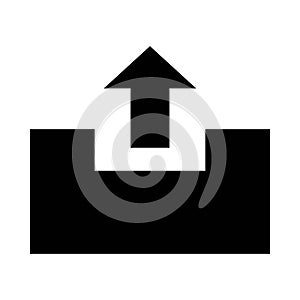 Upload folder icon. flat illustration of upload folder vector icon for web