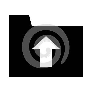 Upload folder icon. flat illustration of upload folder vector icon for web