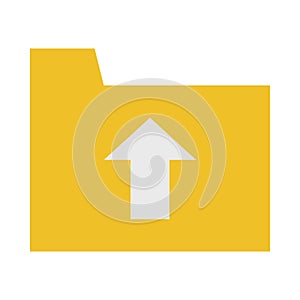Upload folder icon. flat illustration of upload folder vector icon for web