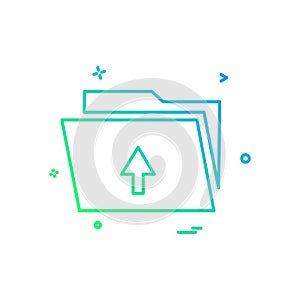 upload folder icon Vector Dersign