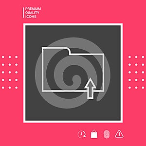 Upload folder - line icon. Graphic elements for your design