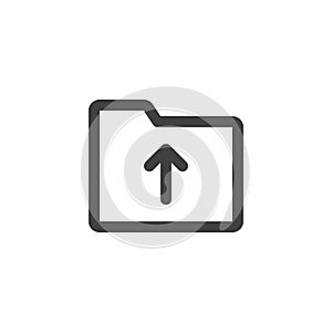 Upload folder line icon