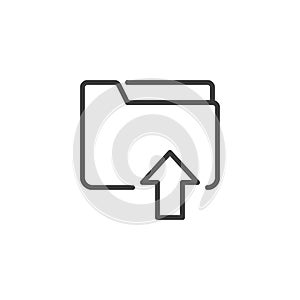 Upload folder line icon