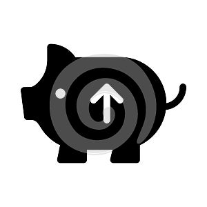 Upload glyph flat vector icon