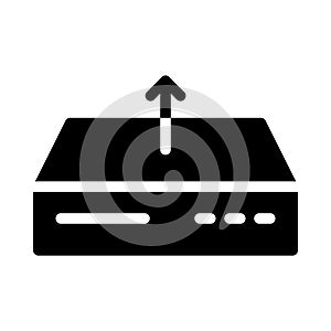 Upload glyph flat vector icon