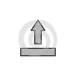 Upload icon in colored version