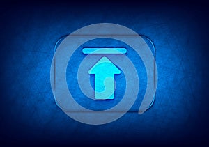 Upload icon abstract digital design blue background