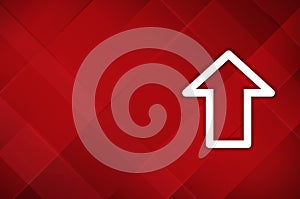 Upload icon modern layout design abstract red background illustration
