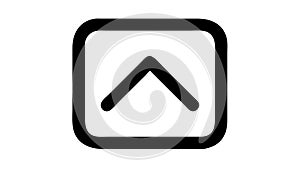 Upload Icon Up Arrow in Square UI Button Element, vector design Generative AI