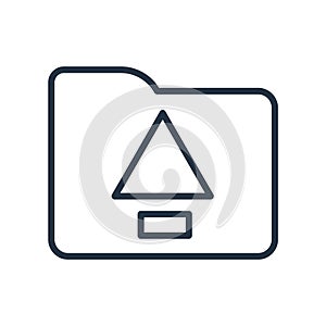 Upload icon vector isolated on white background, Upload sign