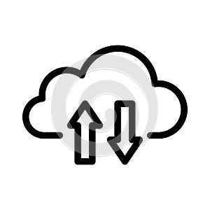 Upload vector thin line icon