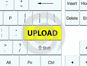 Upload yellow keyboard button